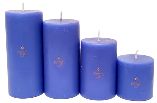 Image of Floryn Decor Pillar Candles Set of 4 | Pillar Candles for Home Decor Scented | Smokeless | Dripless (2 by 2, 2 by 3, 2 by 4, 2 by 4.5 inches) (Lavender, Paraffin Wax)