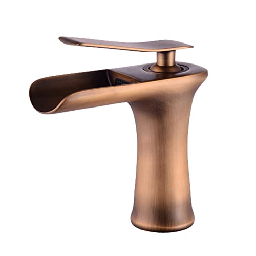 Robinet cascade laiton antique pour enlever les éclaboussures de lavabo