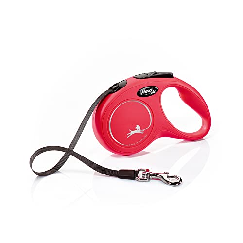 FLEXI New Classic Laisse avec Sangle pour Chien Rouge 5 m Taille S