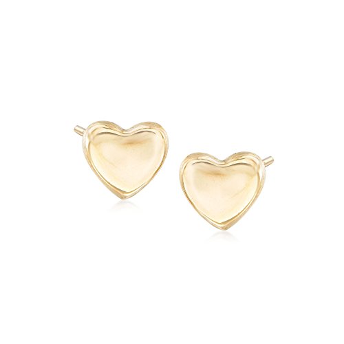 Ross-Simons Italian 14kt Yellow Gold Heart Stud Earrings