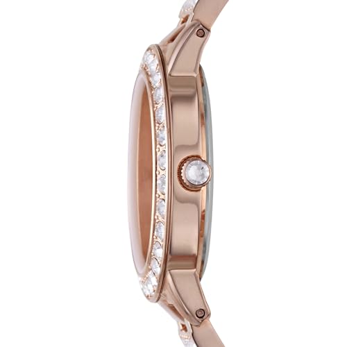 Fossil Uhr für Damen Jesse, Quarzwerk, 34mm Rose Gold Edelstahlgehäuse mit Edelstahlarmband, ES3020 – Ansicht 3