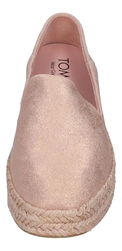Image of TOMS - Womens Carolina Espadrille, Color Pale Rose Metallic Suede, Size: 9.5 B(M) US