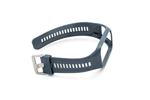 vhbw bracelet TPE compatible avec TomTom Adventure, Golfer 2, Runner 2, Runner 3, Spark, Spark 3 montre connectée - 24,5 cm bleu foncé