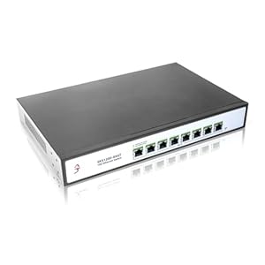 XikeStor 8 Port 10G Ethernet Switch, 10Gb Auto-Negotiation Network Switch, Unmanaged RJ45 Ethernet Splitter, Ethernet Hub, Plug & Play, Metal Casing, Desktop/Rackmount (8 Port │ 8x10G RJ45(Unmanaged))