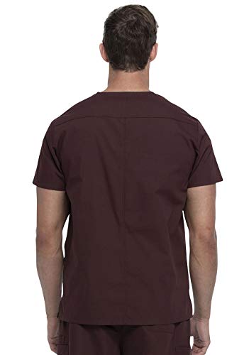 Image of Dickies Mens V-Neck Scrub Top with 5 Pockets - Medical & Nursing Uniform Shirt, Side Vents - 81906