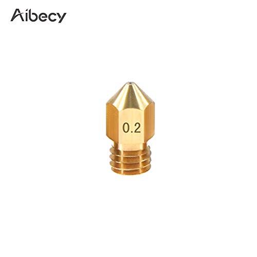 Anself 1 pc Extrusora de Impressora 3D Bico de Latão M6 Rosca Cabeça de Impressora 0.2mm Saída para