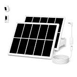 Secupoe 2 Pack 12W Dual Solar Panel for Security Cameras, USB-C Solar Charger with Adjustable Mount, 10ft Cable, Weatherproof Outdoor Solar Charger Compatible with Ring Battery Cameras and More
