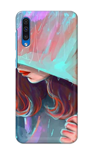 Image of PRINTFIDAA Pretty Woman Under The Umbrella Painting Printed Designer Hard Case for Samsung Galaxy A30s Back Cover -(e) RPM1007