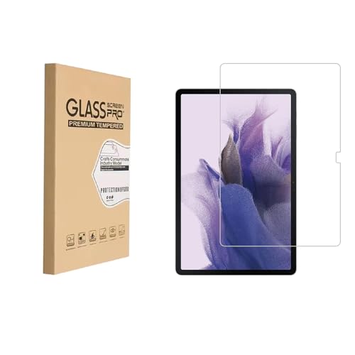 Diseñado para Samsung Galaxy Tab S7 FE 5G/S9 FE Plus/S9 Plus/S8 Plus 12.4 pulgadas Protector de pantalla de cristal templado 9H Anti Scratch HD Clear Bubble Free