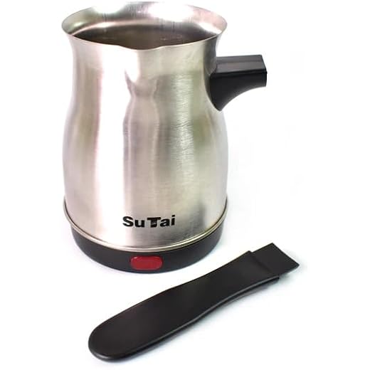 meniga Electric Coffee Maker, 800ml Stainless Steel Tea Kettle, Single Button Control