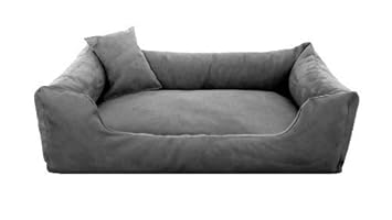 Petitude Square Shape Reversable Dual (Grey) Color Ultra Soft Ethenic Designer Velvet Bed for Dog & Cat(Export Quality)-Small