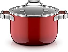 WMF Fusiontec Mineral Pro, garnek do gotowania z pokrywką, 20 cm, odporny na zarysowania materiał, garnek indukcyjny, nadaje się do wszystkich rodzajów kuchenek, Made in Germany, Passion Red