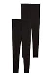 Länge: Normale Länge C&A Damen Leggings Hosen Skinny Unifarben 2er Pack Multipack schwarz M