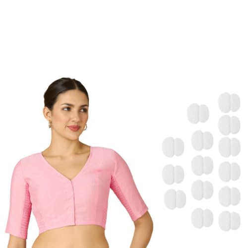 Image of Studio Shringaar Women's Cotton Stretchable (Smocked) Readymade Saree Blouse