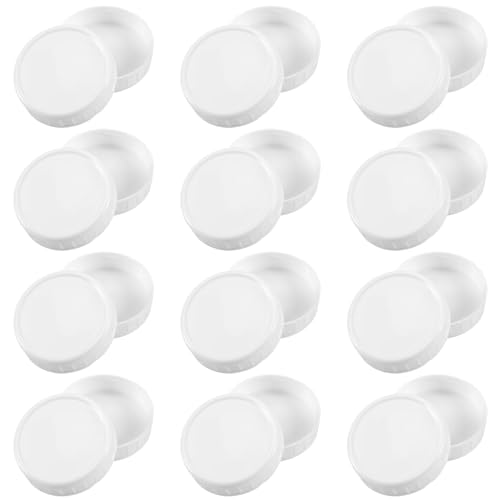 Diheohg Tapa de boca normal para conservas de vidrio tapas de plástico para tarros de conservas y más, estándar, diámetro 70 mm