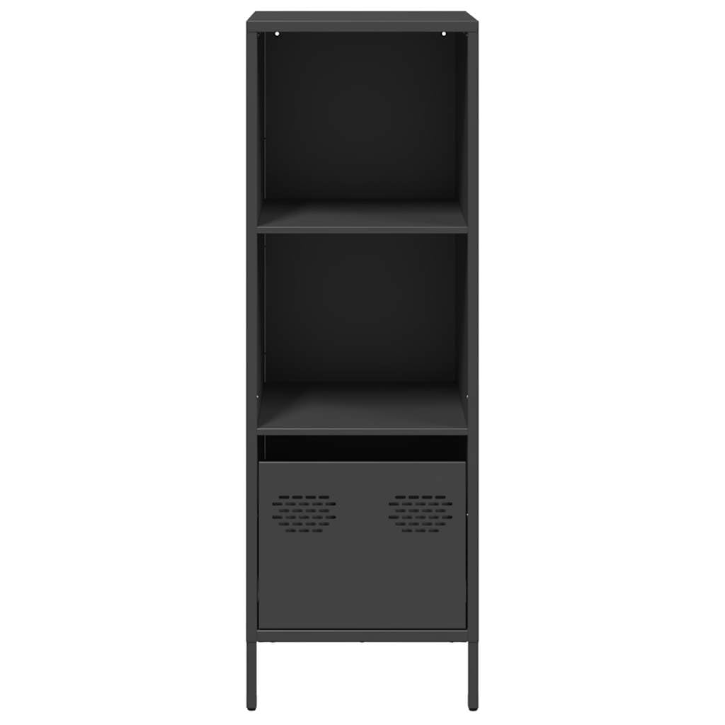 Möbel Wohnaccessoire Highboard Schwarz 35x39x103.5cm Stahlmöbel