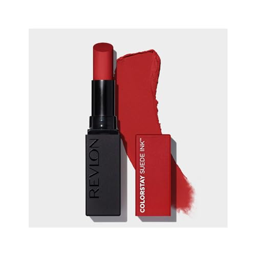 Image of REVLON ColorStay Suede INK Lipstick, Waterproof, Longwear, Transfer proof, Antioxidant-rich Vitamin E, With Vegan Formula made without parabens, That Girl - 008
