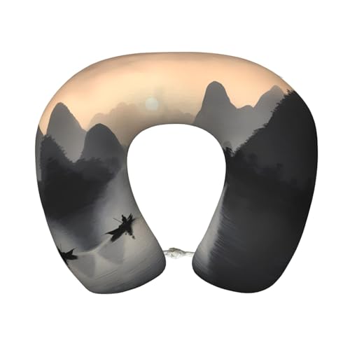 Almohada de viaje espuma viscoelástica U-shaped 30x25 cm miniatura 1