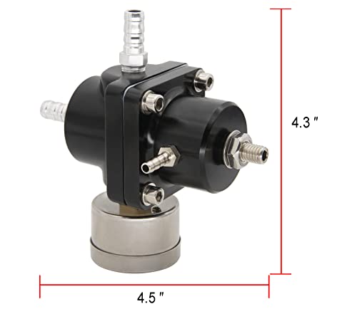 0-140 Psi Adjustable Universal Fuel Pressure Regulator, Aluminum Gas Oil Injection Pressure Regulator Kit With Gauge, An6-6An Fuel Line Hoses, Install Tool Accessories #TOP2
