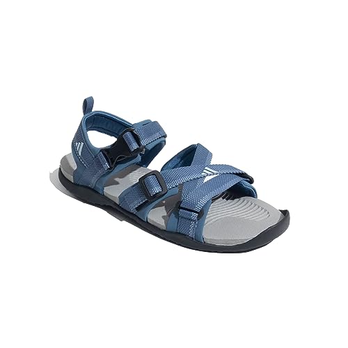Image of Adidas Men NU GLADI M Synthetic Outdoor Sandal CBLACK /DOVGRY /BLIBLU | HPW45