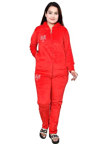 Image of Women's Velvet Track Suit for Women, Winter Wear Night Dress | Ladies Track Suit for Sports Wear, Nightwear, Jogging, Daily Use, Gym Wear