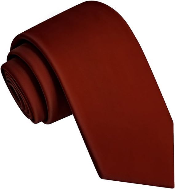 KAEZRISOLID MAROON MICROFIBER TIE FOR MEN || MAROON TIE ||
