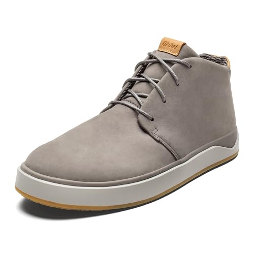 OLUKAI Papaku 'Ili Men's Boots, Durable Waterproof Leather, Cozy Quilted Lining, All-Day Underfoot Cushion, Comfort & Wet Grip Rubber Soles