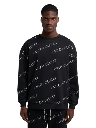 Carlo Colucci Oversize Sweatshirt Schwarz XL