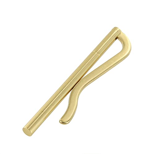 B8913 Natural Brass, Spring Bar Money Clip, Solid Brass-Ll #TOP26