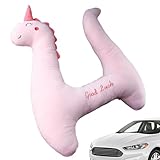 Moxeupon Almohada Cervical para Viajes – Almohadas para Dormir con Gran curvatura, Estilo Unicon Lindo, Almohada Suave para reposacabezas de Coche, Lavable a máquina