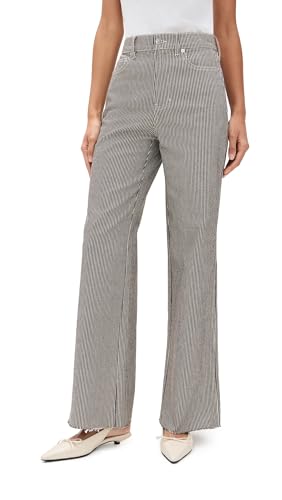 Taylor High Rise Wide Leg Jean in Cedar Stripe