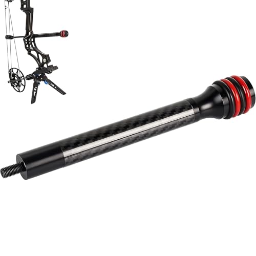 FENJANER Archery 8″ Bow Stabilizer- Carbon Fiber Bow Balance Bar with Damping System for Compound/Recurve Bow Hunting Archery Accessory Equipment (8 Inch)