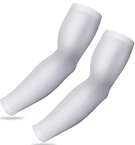 Sports Compression Arm Sleeves - Athletic Arm Cover Shield for Men, Women, Youth & Kids - for Baseball, Basketball, Football, Shooting, Volleyball, Bowling, Golf & Gaming - UPF 50 UV Sun Protection