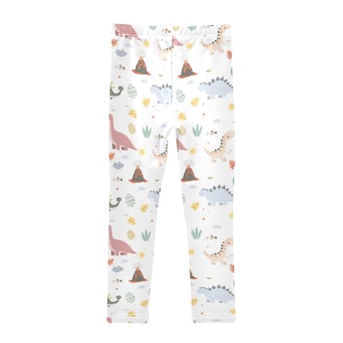 Dinosaur Plant Girls Leggings,Workout Leggings for Girls Toddler Athletic Leggings Size for 3-10T2