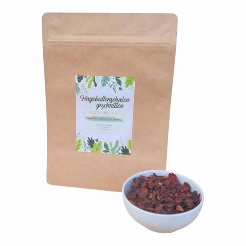 IGART FOOD&WOOD Cáscaras de rosa mosqueta secas 500g, cortadas, té de hierbas de rosa mosqueta