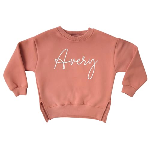 Rocket Bug Personalized Cozy Soft Crewneck Sweatshirt-Gender Neutral, name gift, baby, toddler, custom gift, coat, hoodie (Pink, 3T)