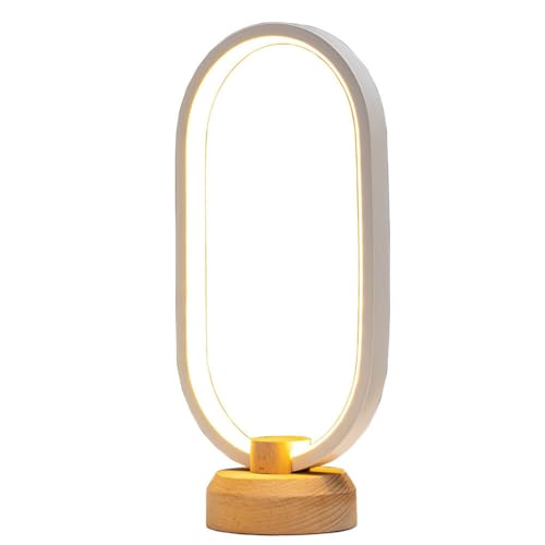 Lampe de bureau LED intelligente bois massif connectée USB