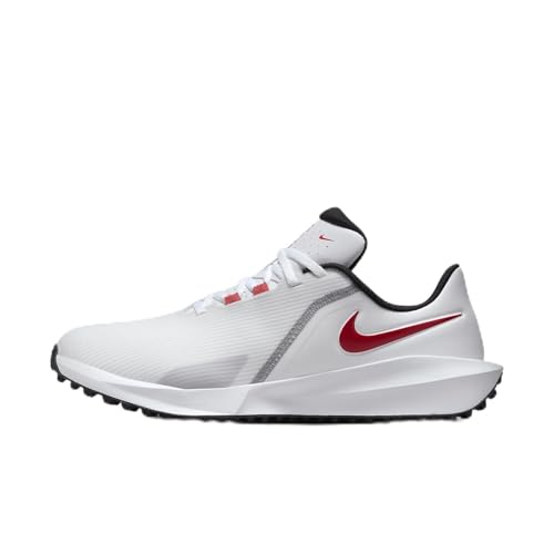 Nike Infinity G NN - Zapatos de golf (FN0555-101, blanco/platino puro/negro/rojo universitario), Blanco/platino puro/negro/rojo universitario, 43 EU