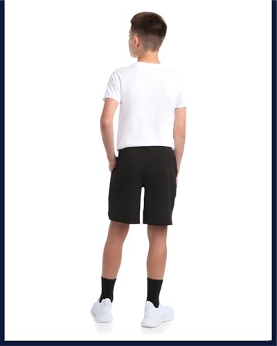 Reebok Boys Athletic Shorts - 1/2 Pack Lightweight Performance Mesh Basketball Running Shorts for Boys with Compression Liner, Size 10-12, Black - image 7