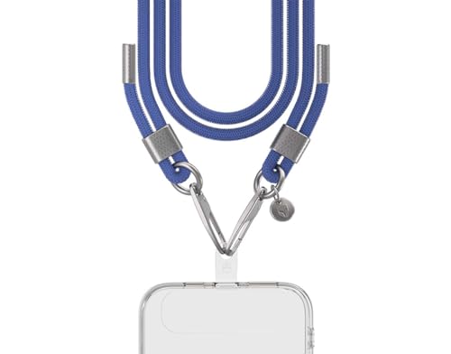 Cordon Force Case bleu pour éviter les chutes de téléphone grâce à sa bandoulière universelle