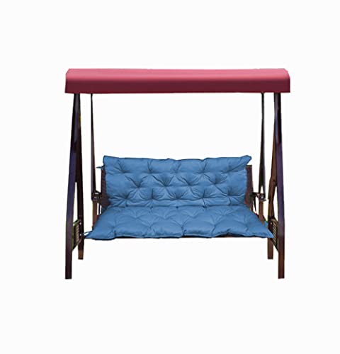 Wasserdichtes Outdoor-Hängemattenkissen, Ersatzpolster für Gartenstuhl, 2-Sitzer, 3-Sitzer, Überdachung, Flügelkissen mit Bändern, Himmelblau, 150 x 100 x 10 cm, perfekt für Terrasse und Deck
