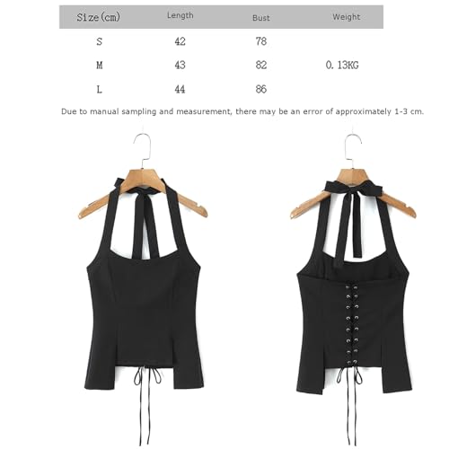 Haut dos nu à col en U esmen avec camisole asymétrique ajustée - 3
