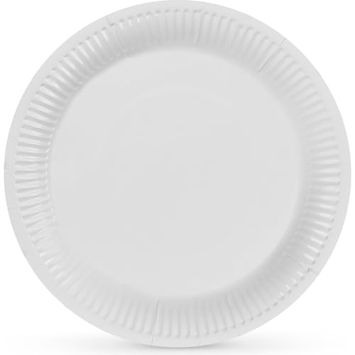 Algon | Set de 25 platos desechables – Platos Desechables Tamaño 18 cm Resistentes y ecológicos, ideales para fiestas, eventos y reuniones