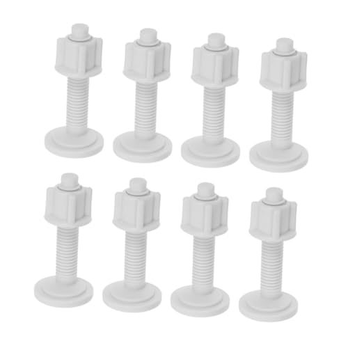 Baluue 8 Piezas Tornillos para Fijación de Tapa de Inodoro Plástico para Montaje Superior Fácil Instalación y Desmontaje Rápido para Reparación y Mantenimiento