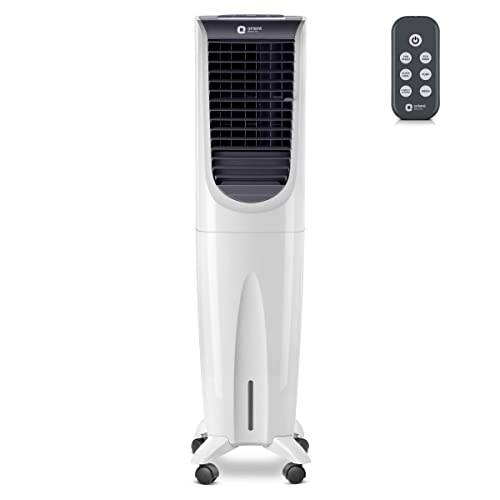 Image of Orient Electric Ultimo Tower 55L Air Cooler for Room | Remote Controlled | Densenest Honeycomb Pads, High Air Delivery | Fully Collapsible Louvers & Dust Filter | 1 Year Warranty by Orient | White