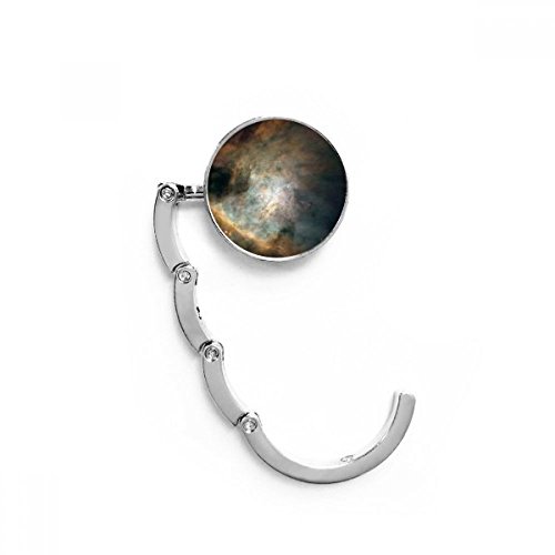 Soporte plegable para bolso con base antideslizante y diseño de nebulosa para colgar en mesas