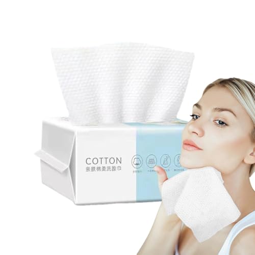 Toallas limpias para la cara, chaleco grande de lavado facial súper, toallitas desmaquillantes, facial sin pelusa para maquillaje de piel sensible eliminación, limpieza, lactancia