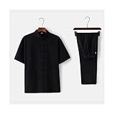 Chinesische Leinenhemden Männer Tai Chi Kung Fu Uniform Männer Set Hemden + Hosen Wing Chun Uniform Wushu Kostüm Bruce Lee Anzug