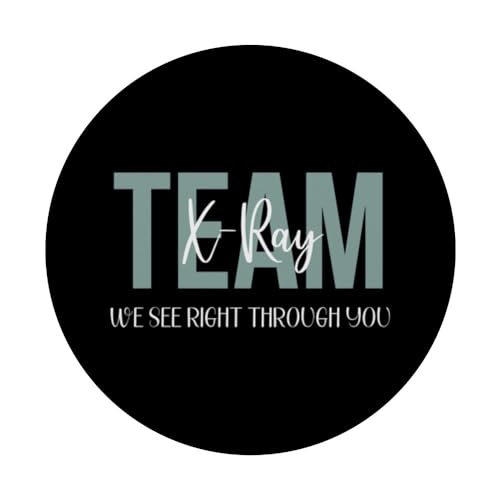 Xray Team Funny Rad Technician Radiology Nurse Tech Week PopSockets Swappable PopGrip, Black - Image 3
