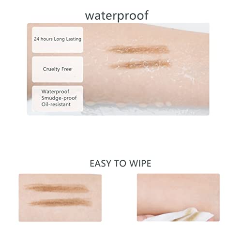 3 Pack Of Waterproof Eyebrow Pencil,Professional Makeup Micro Brow Pencil,Brow Kit With Eyebrow Brush And Razor,Ultra-Fine Mechanical Pencil (Black) #TOP3